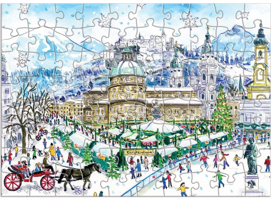 GALISON Puzzle Adventní kalendář: 12 vánočních dnů 12x80 dílků