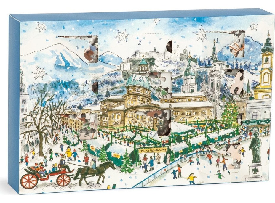 GALISON Puzzle Adventní kalendář: 12 vánočních dnů 12x80 dílků