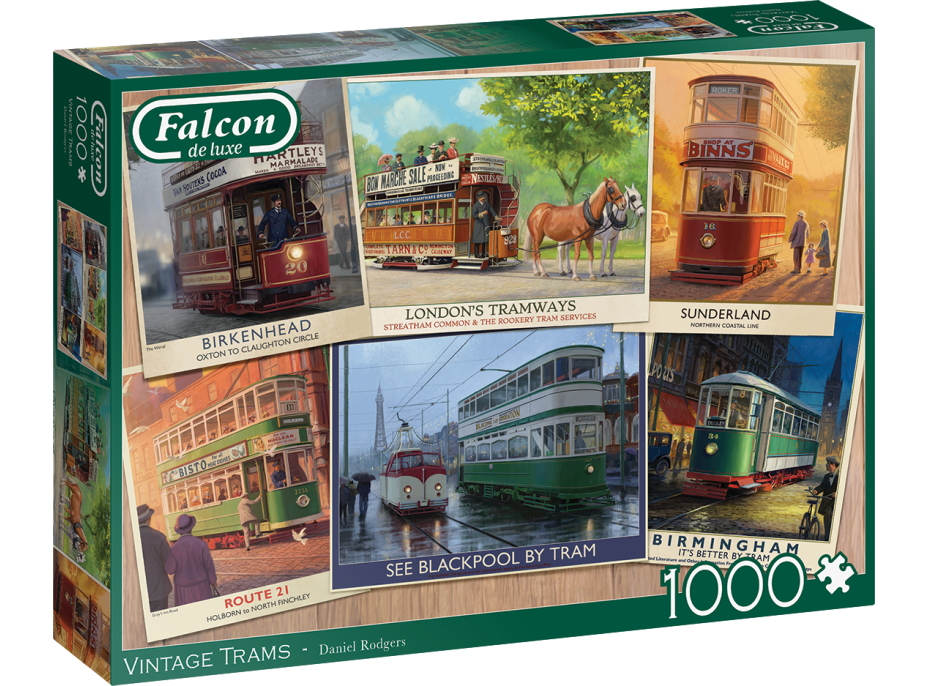 FALCON Puzzle Historické tramvaje 1000 dílků