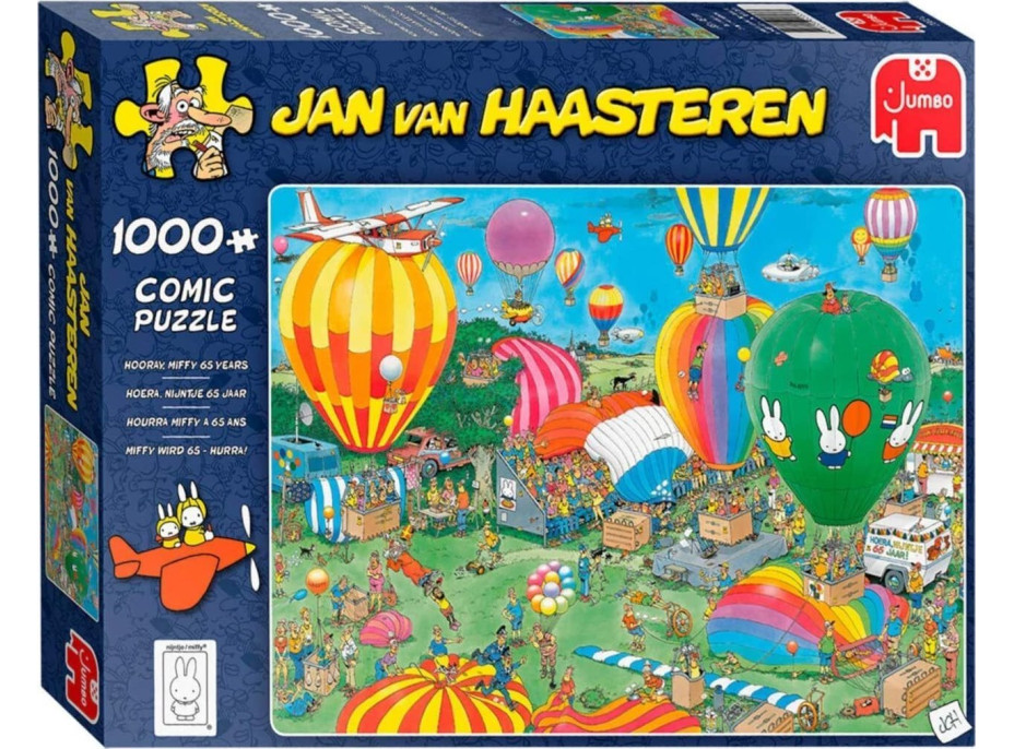 JUMBO Puzzle JvH Miffy slaví 65 let, hurá! 1000 dílků