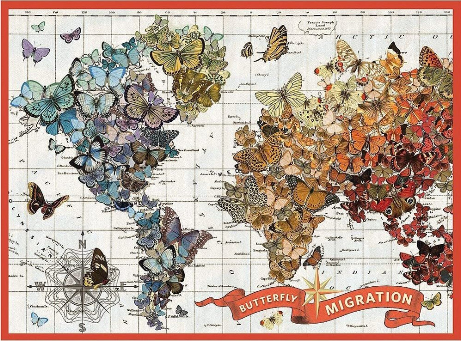 GALISON Puzzle Migrace motýlů 1000 dílků