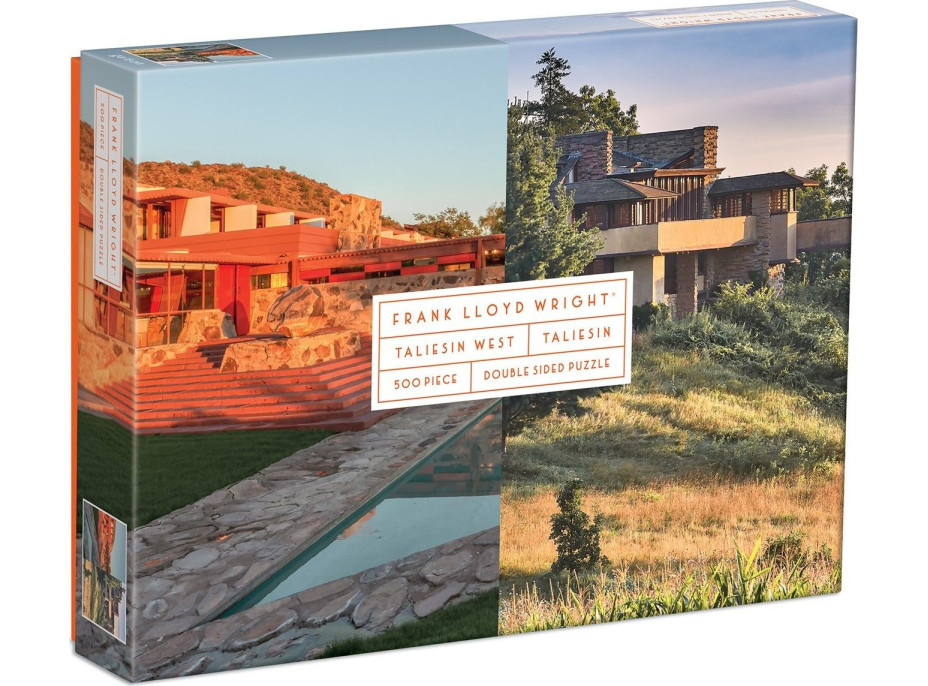 GALISON Oboustranné puzzle Frank Lloyd Wright: Taliesin a Taliesin West 500 dílků