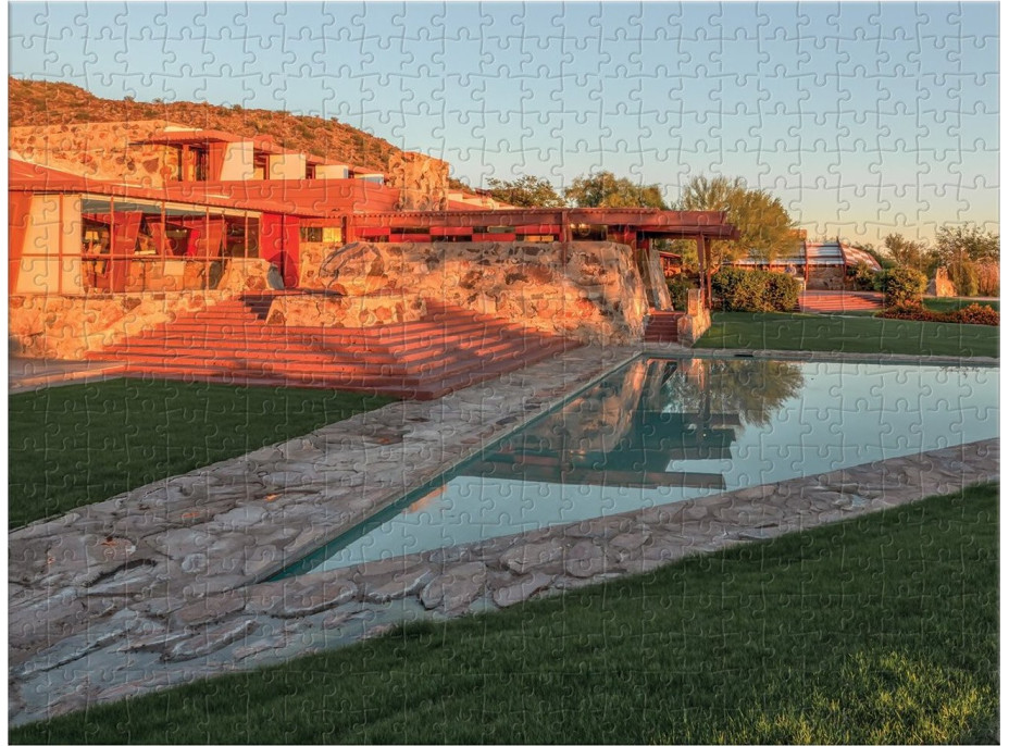 GALISON Oboustranné puzzle Frank Lloyd Wright: Taliesin a Taliesin West 500 dílků