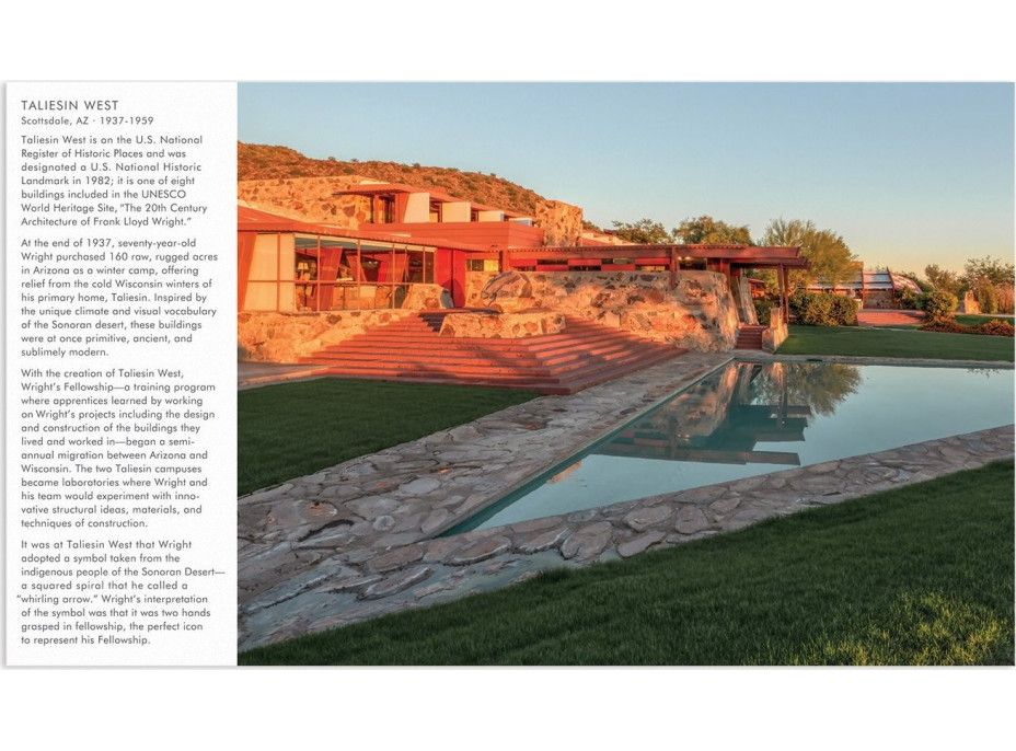 GALISON Oboustranné puzzle Frank Lloyd Wright: Taliesin a Taliesin West 500 dílků