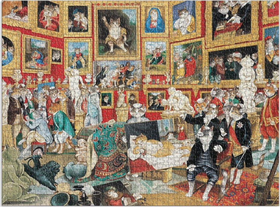 GALISON Puzzle Meowsterpiece: Galerie Uffizi 1500 dílků