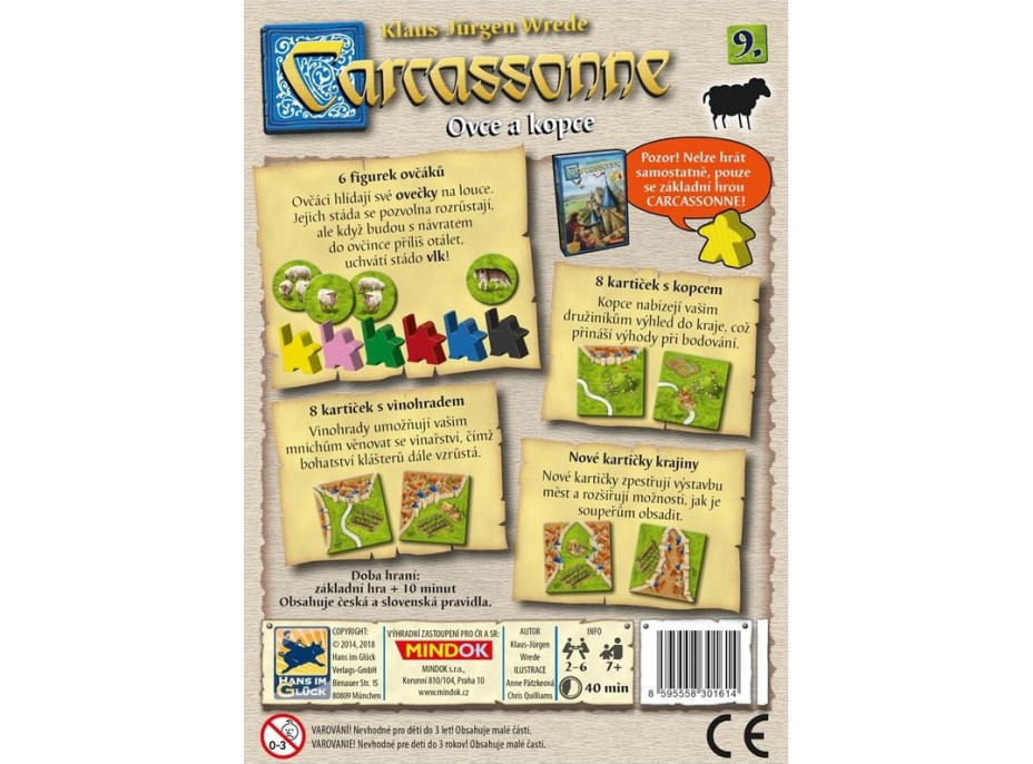 MINDOK Carcassonne: Ovce a kopce (9. rozšíření)