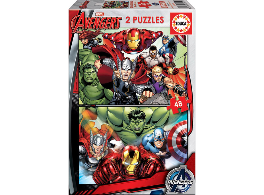 EDUCA Puzzle Avengers - Sjednocení 2x48 dílků