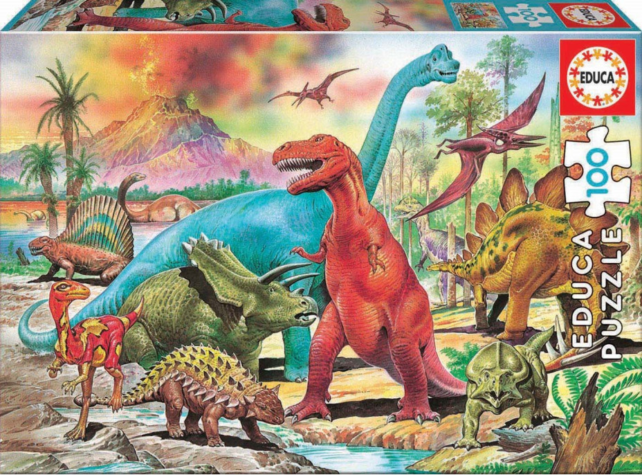 EDUCA Puzzle Dinosauři 100 dílků