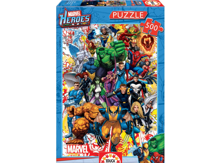 EDUCA Puzzle Hrdinové Marvel 500 dílků