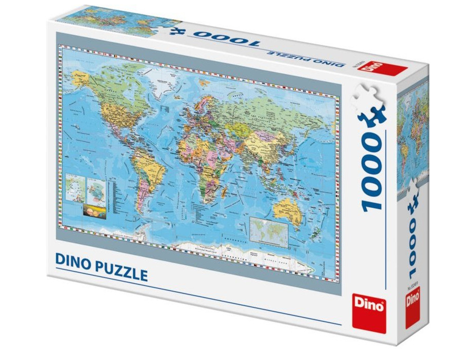 DINO Puzzle Politická mapa světa 1000 dílků