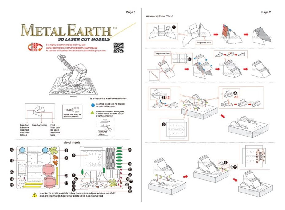 METAL EARTH 3D puzzle Avengers: Thórovo kladivo