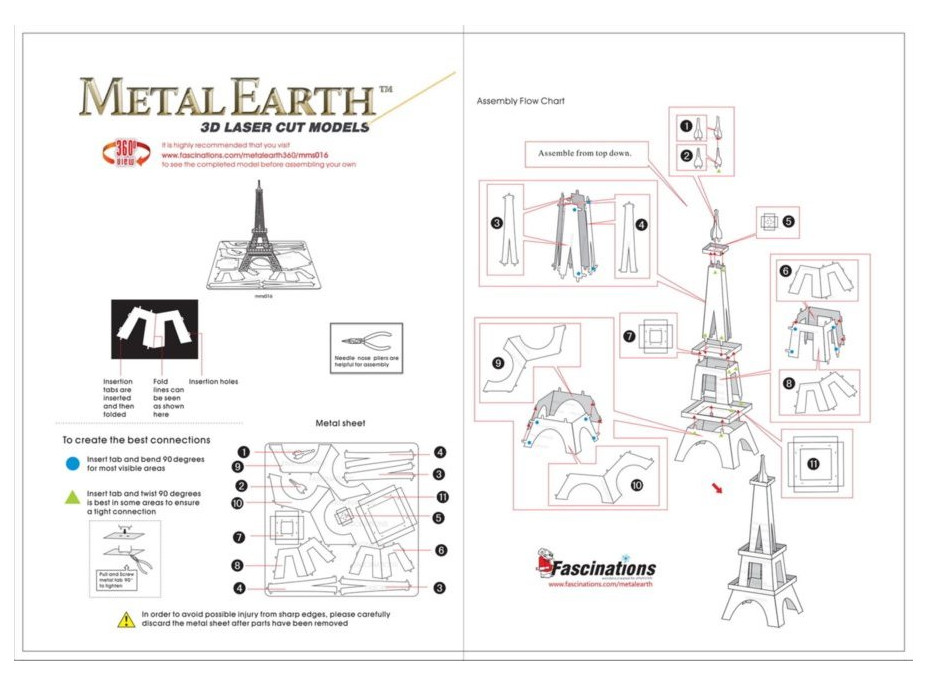 METAL EARTH 3D puzzle Eiffelova věž