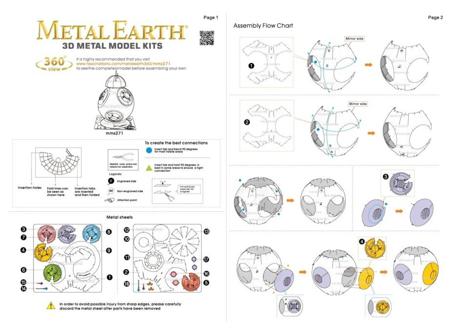 METAL EARTH 3D puzzle Star Wars: BB-8