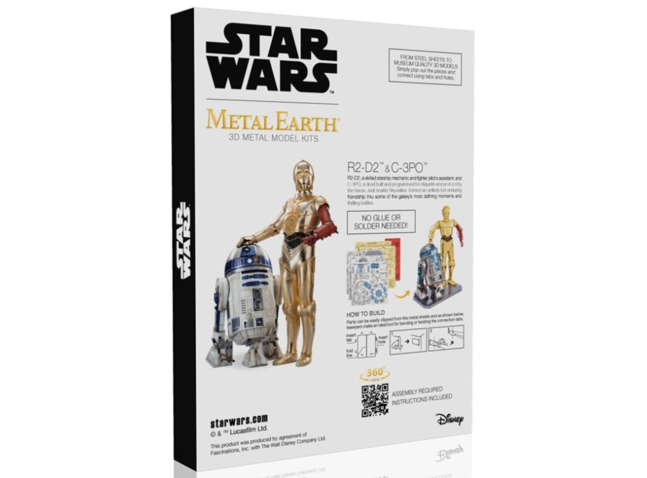 METAL EARTH 3D puzzle Star Wars: R2D2 a C-3PO (deluxe set)