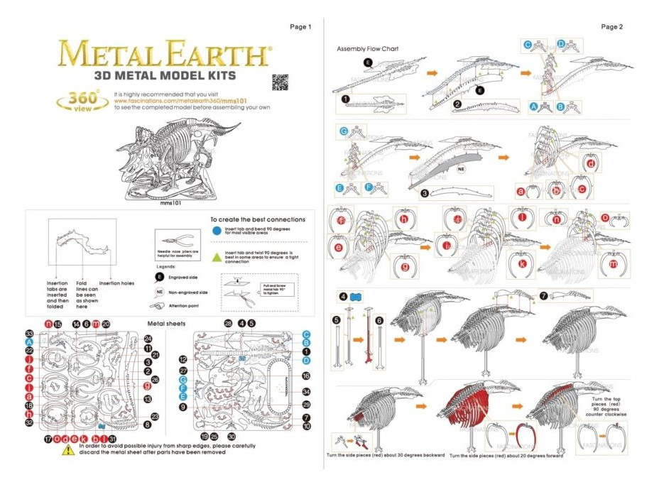 METAL EARTH 3D puzzle Triceratops