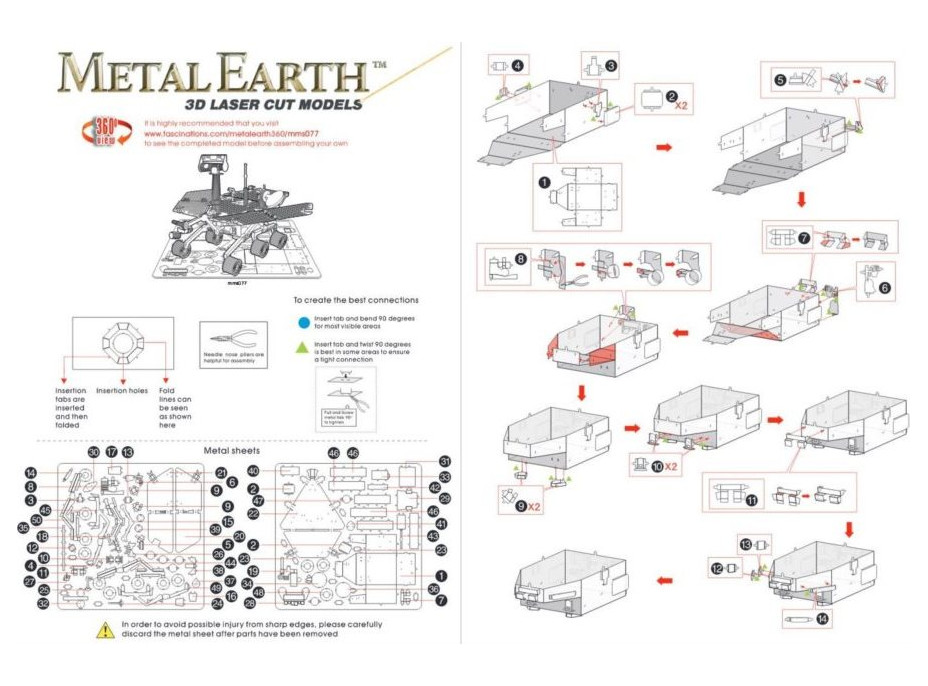 METAL EARTH 3D puzzle Mars Rover