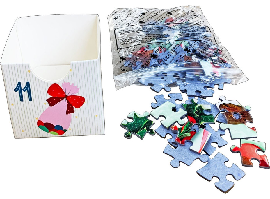 EUROGRAPHICS Puzzle Adventní kalendář: Sladké Vánoce 24x50 dílků