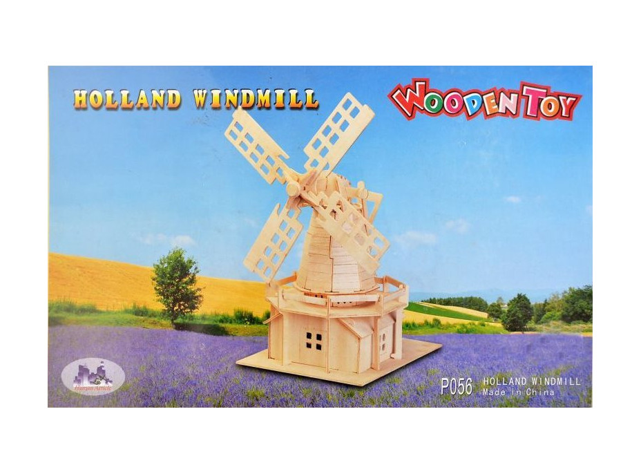 WOODEN TOY , WCK 3D puzzle Holandský větrný mlýn