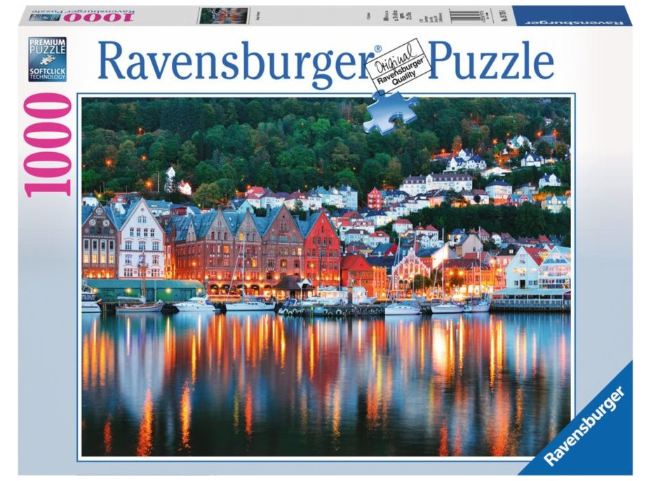 RAVENSBURGER Puzzle Bergen, Norsko 1000 dílků