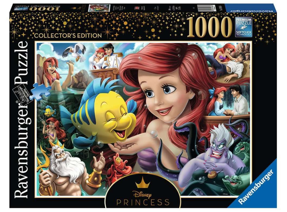 RAVENSBURGER Puzzle Disney hrdinky č.3: Malá mořská víla 1000 dílků