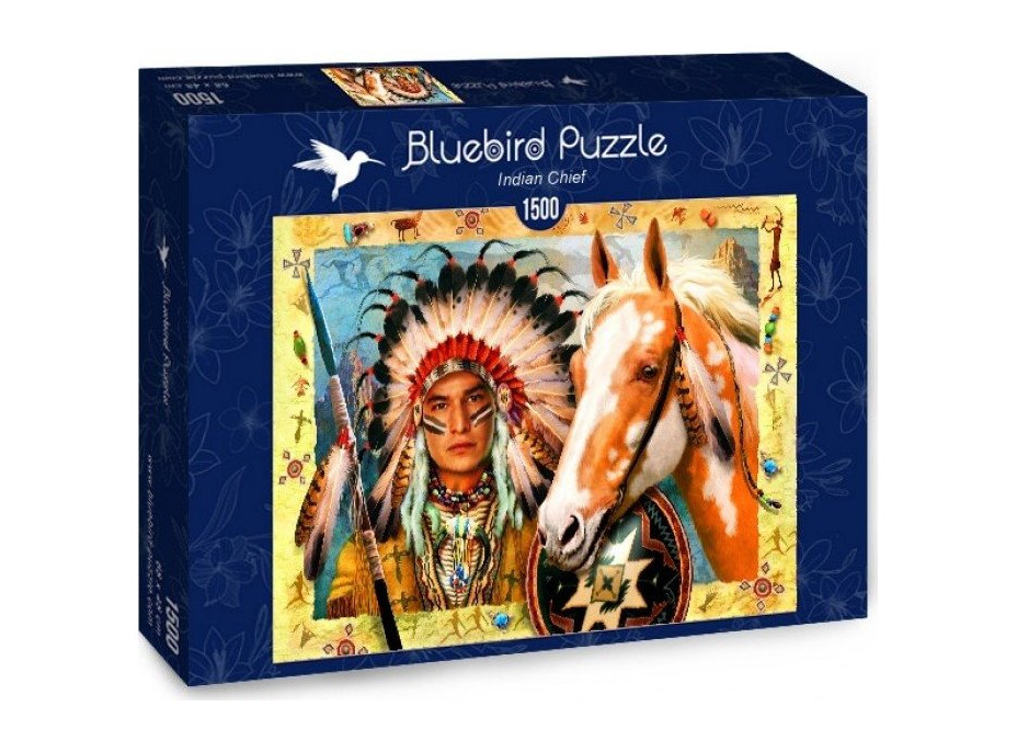 BLUEBIRD Puzzle Indiánský náčelník 1500 dílků