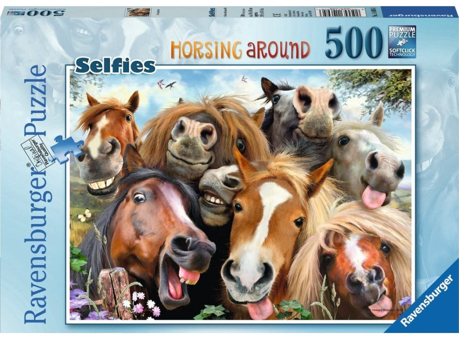 RAVENSBURGER Puzzle Koňská selfie 500 dílků