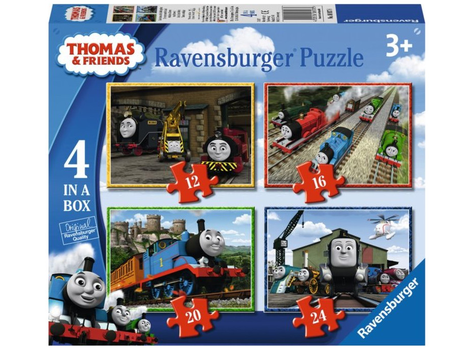 RAVENSBURGER Puzzle Mašinka Tomáš 4v1 (12,16,20,24 dílků)