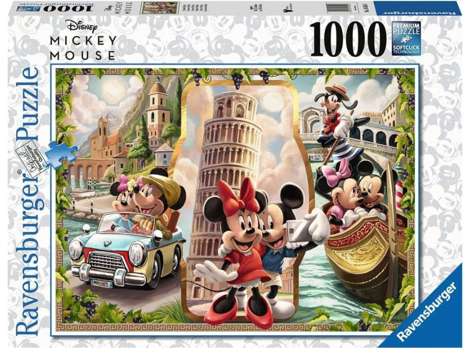 RAVENSBURGER Puzzle Prázdniny Mickeyho a Minnie 1000 dílků