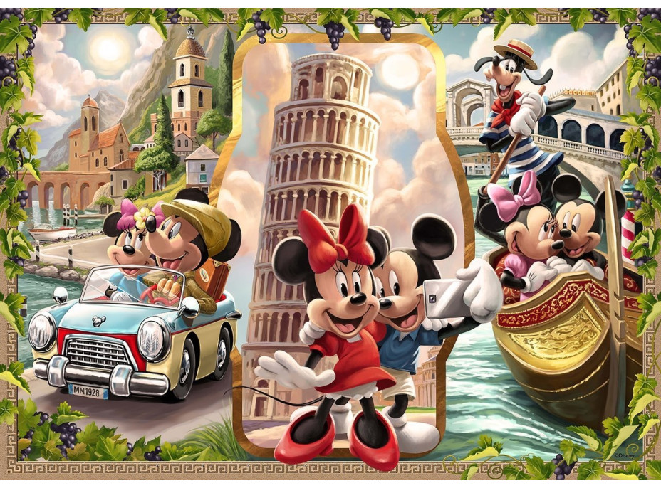 RAVENSBURGER Puzzle Prázdniny Mickeyho a Minnie 1000 dílků