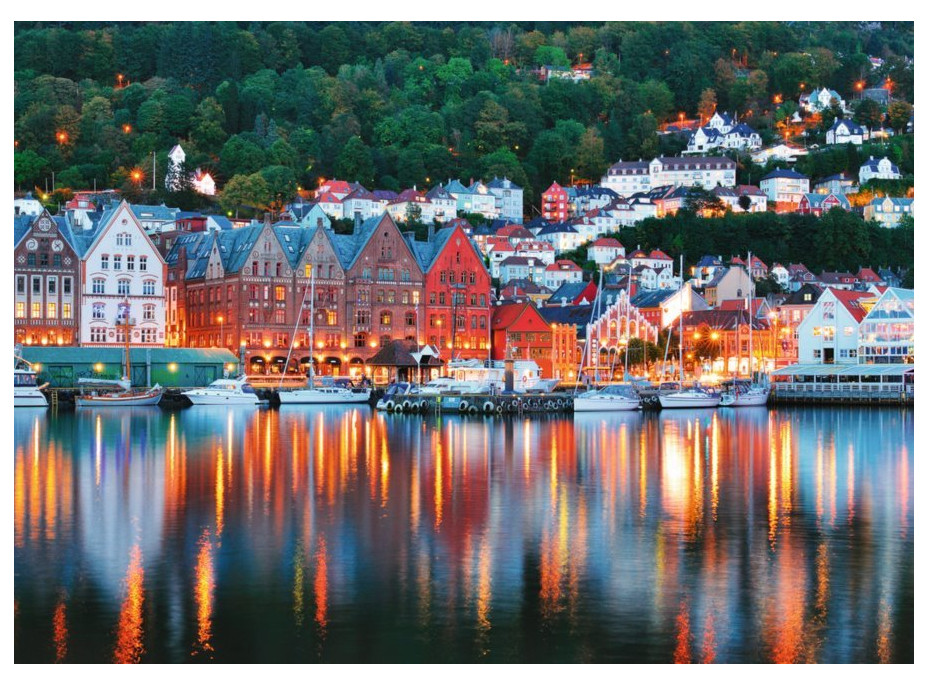 RAVENSBURGER Puzzle Bergen, Norsko 1000 dílků