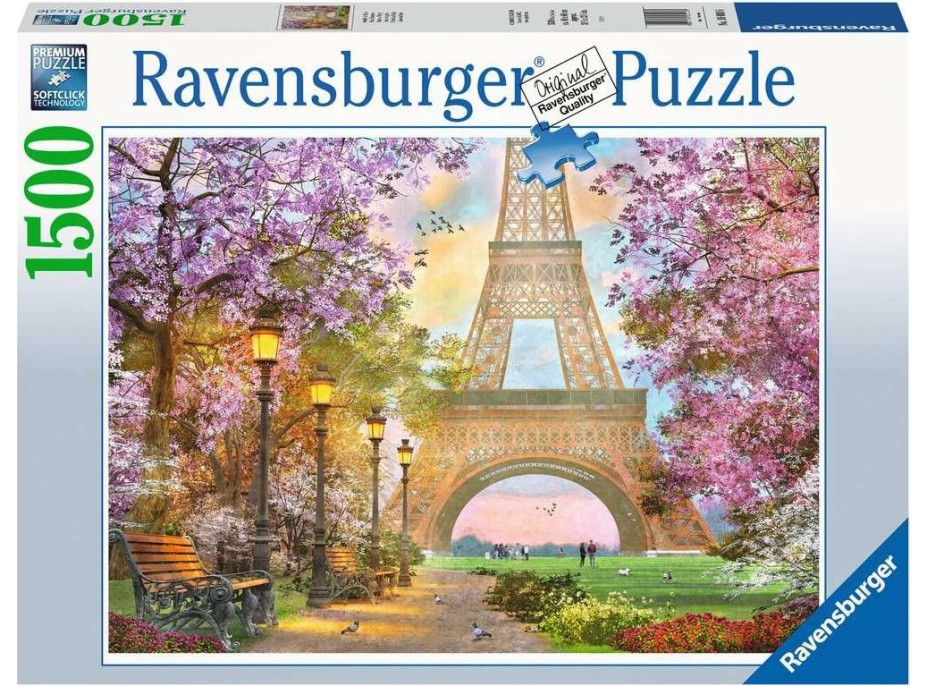 RAVENSBURGER Puzzle Romantická Paříž 1500 dílků