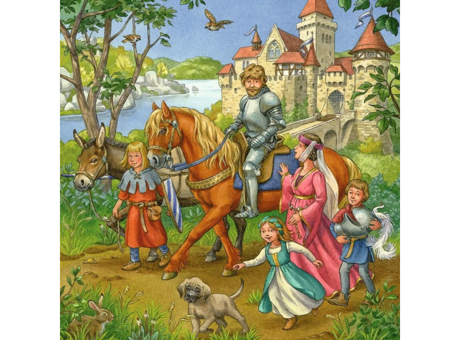 RAVENSBURGER Puzzle Rytířský turnaj 3x49 dílků