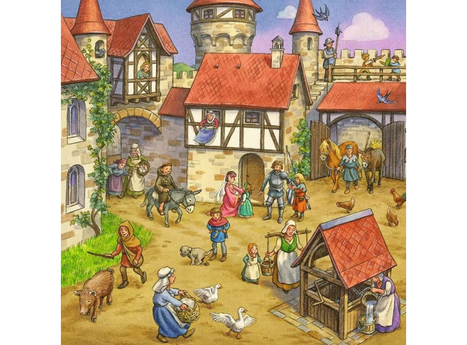 RAVENSBURGER Puzzle Rytířský turnaj 3x49 dílků