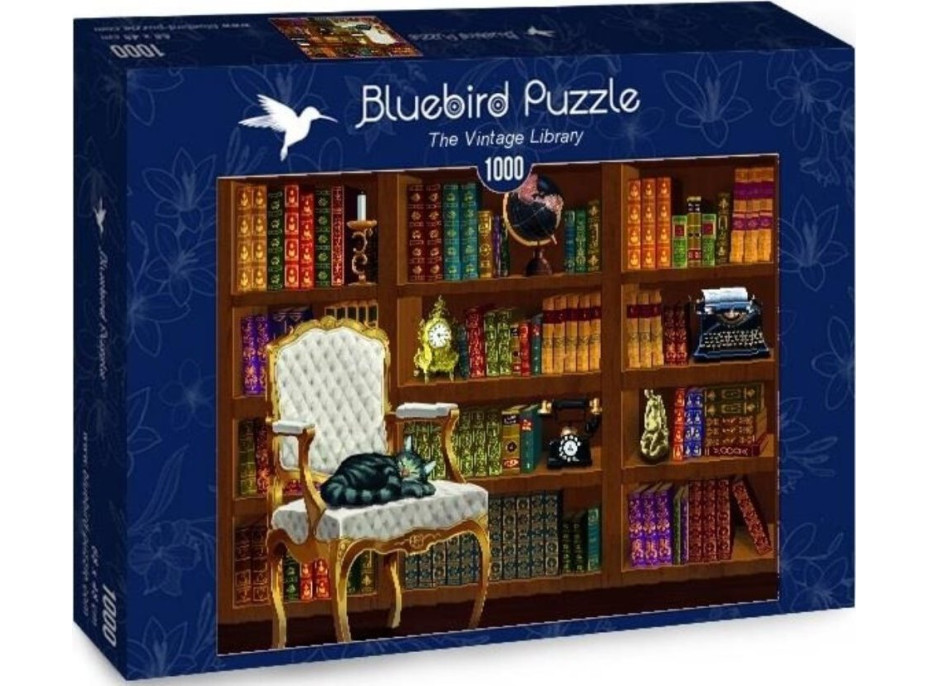 BLUEBIRD Puzzle Vintage knihovna 1000 dílků