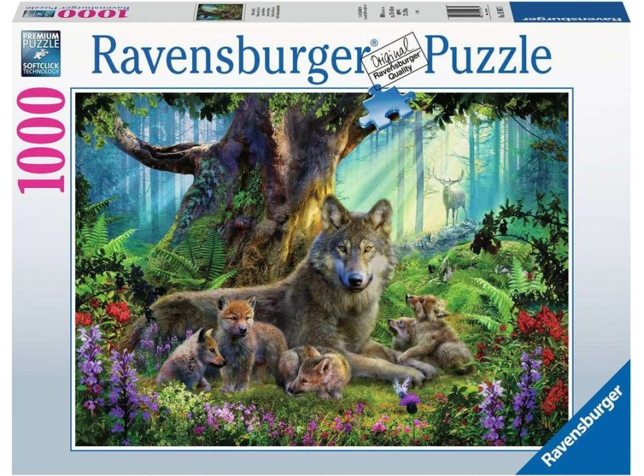 RAVENSBURGER Puzzle Vlci v lese 1000 dílků