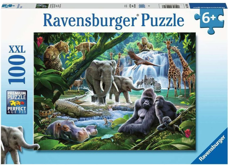 RAVENSBURGER Puzzle Zvířata z džungle XXL 100 dílků