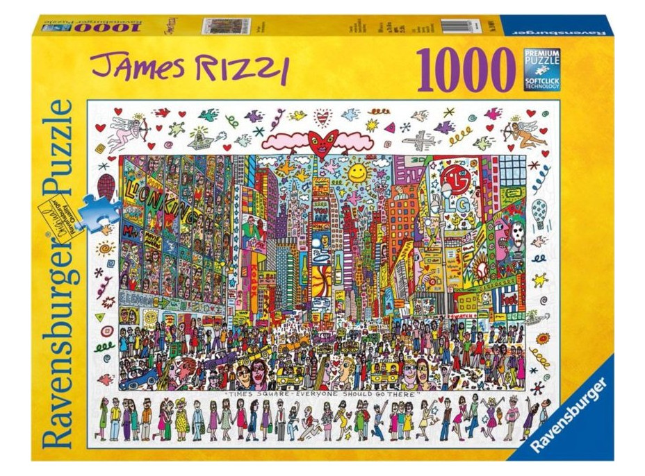 RAVENSBURGER Puzzle Times Square - Everyone should go there 1000 dílků