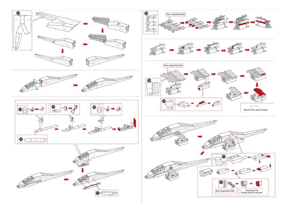 METAL EARTH 3D puzzle Vrtulník AH-64 Apache