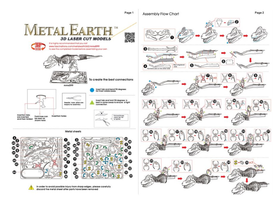 METAL EARTH 3D puzzle Tyranosaurus Rex