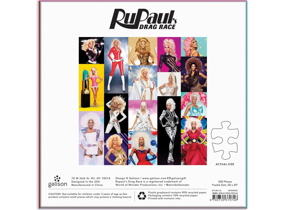 GALISON Čtvercové puzzle RuPaul's Drag Race 500 dílků