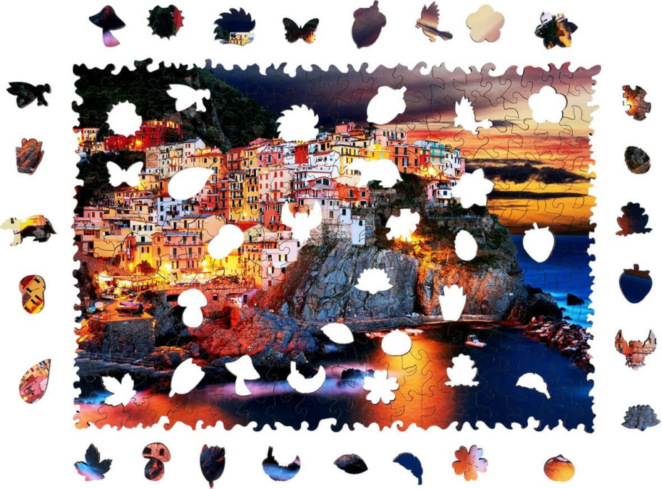 PUZZLER Dřevěné puzzle Manarola v Itálii 250 dílků