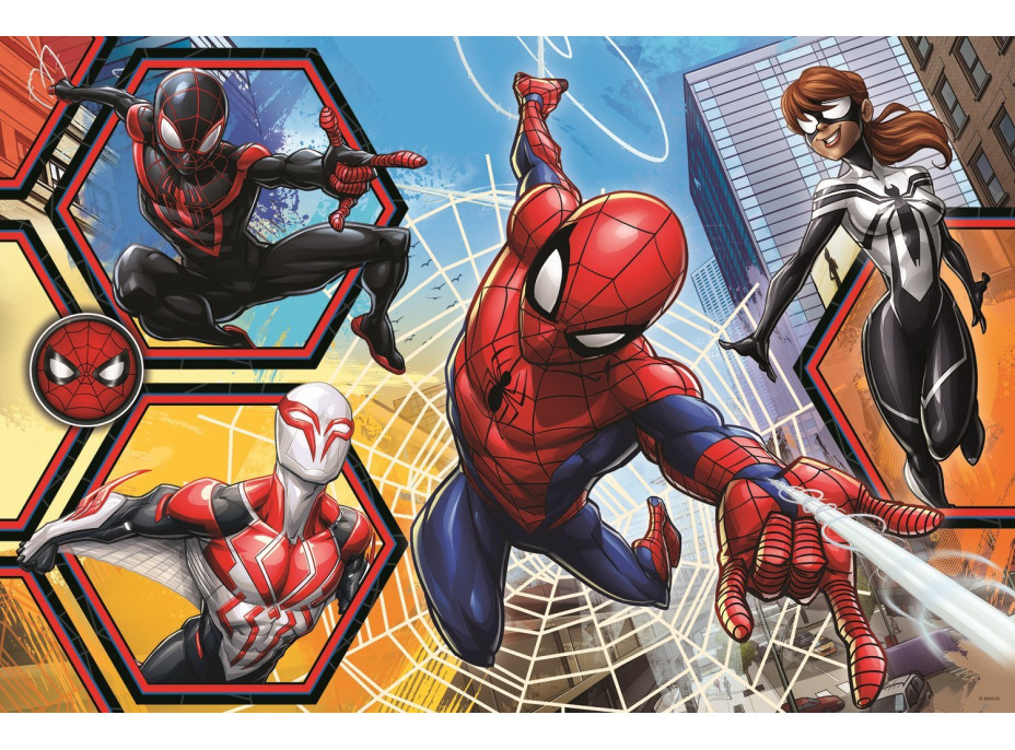 TREFL Oboustranné puzzle Spiderman jde do akce SUPER MAXI 24 dílků