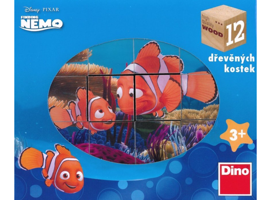 DINO Obrázkové kostky Hledá se Nemo, 12 kostek