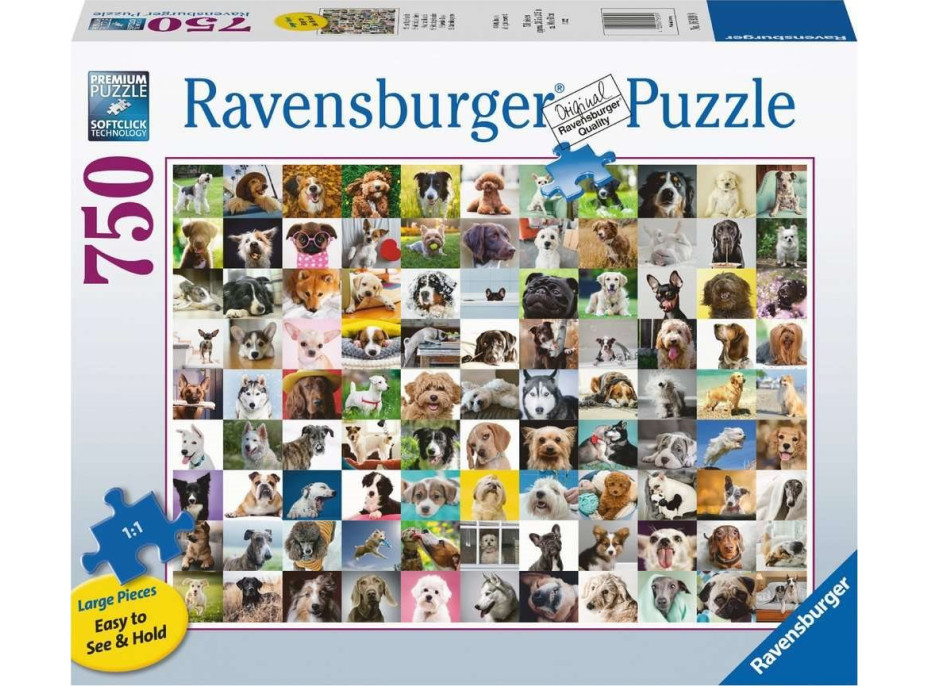 RAVENSBURGER Puzzle 99 roztomilých psů XL 750 dílků