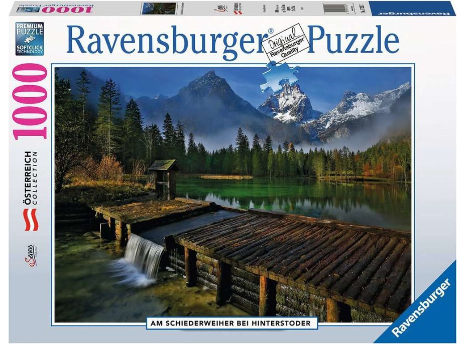 RAVENSBURGER Puzzle Jezero Schiederweiher, Hinterstoder, Rakousko 1000 dílků