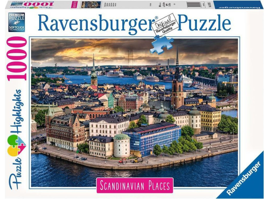 RAVENSBURGER Puzzle Stockholm, Švédsko 1000 dílků