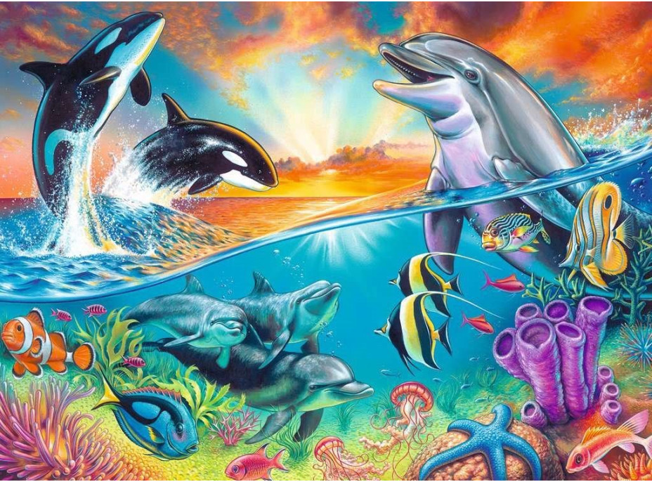 RAVENSBURGER Puzzle Život v oceánu XXL 200 dílků