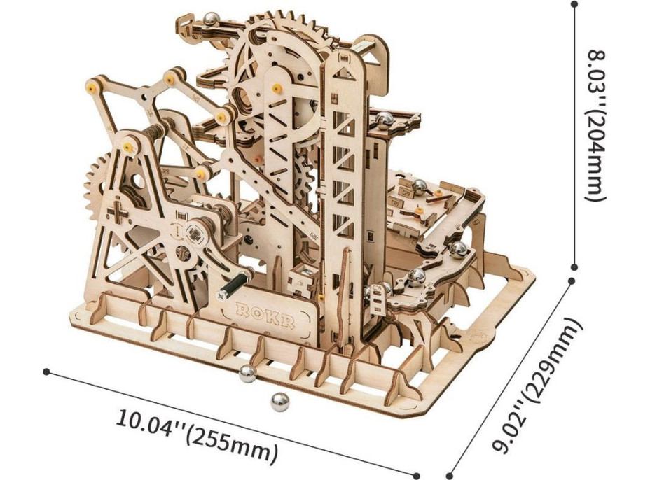 ROBOTIME Rokr 3D dřevěné puzzle Kuličková dráha: Climber 233 dílků