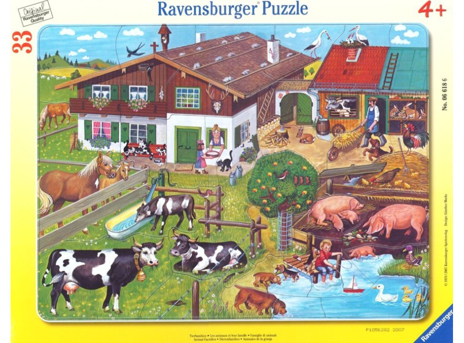 RAVENSBURGER Puzzle Zvířátka na statku 33 dílků