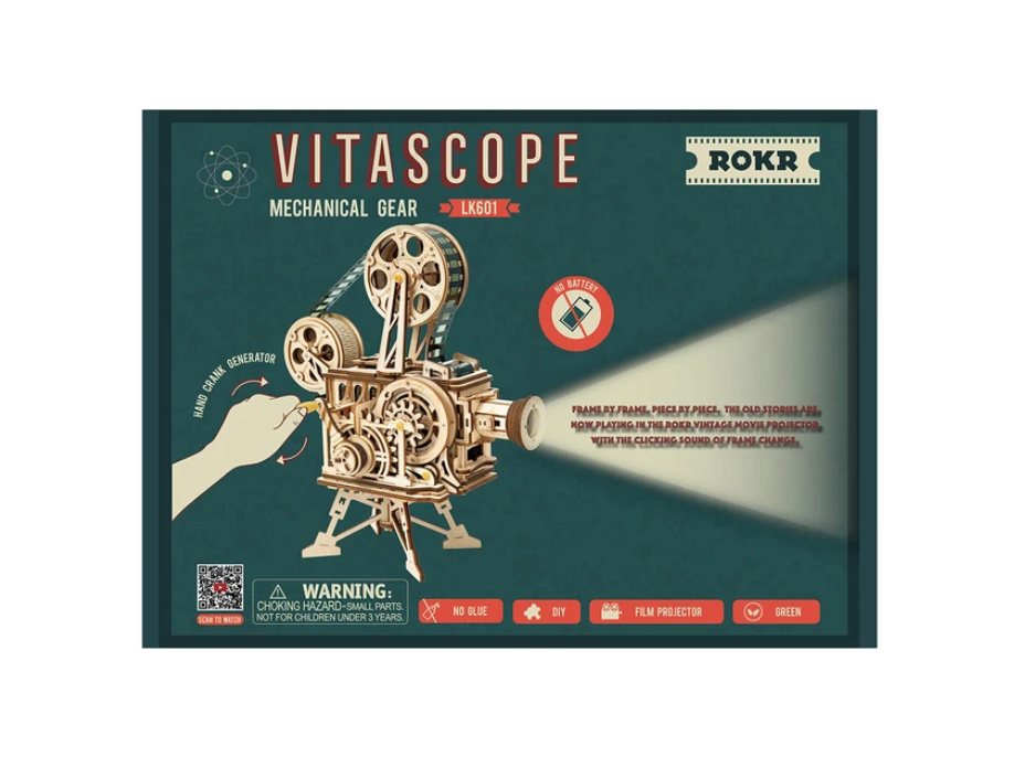 ROBOTIME Rokr 3D dřevěné puzzle Mechanický filmový projektor 183 dílků